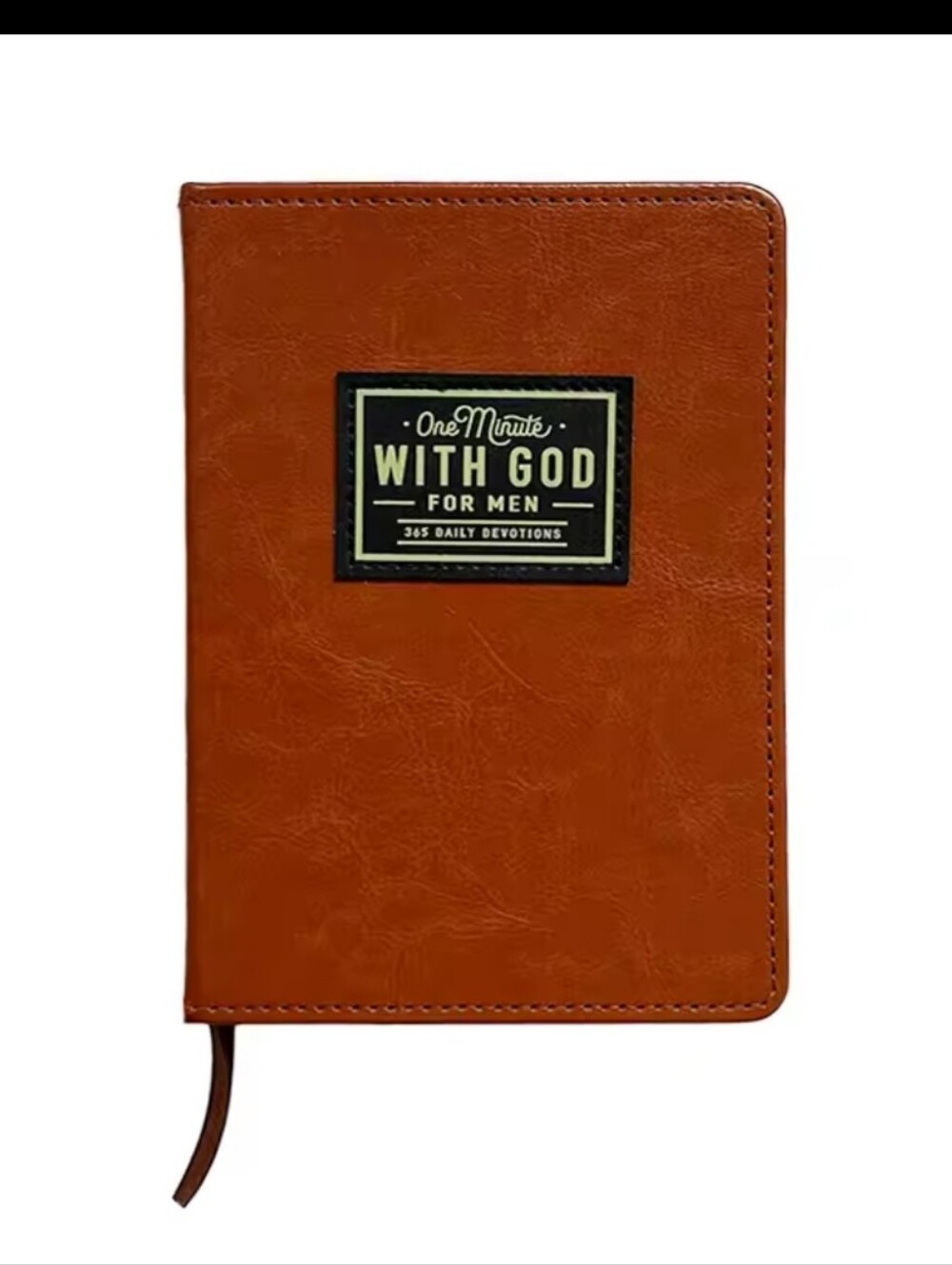 One Minute with God for Men 365 Daily Devotions Brown Faux Leather Book NWT